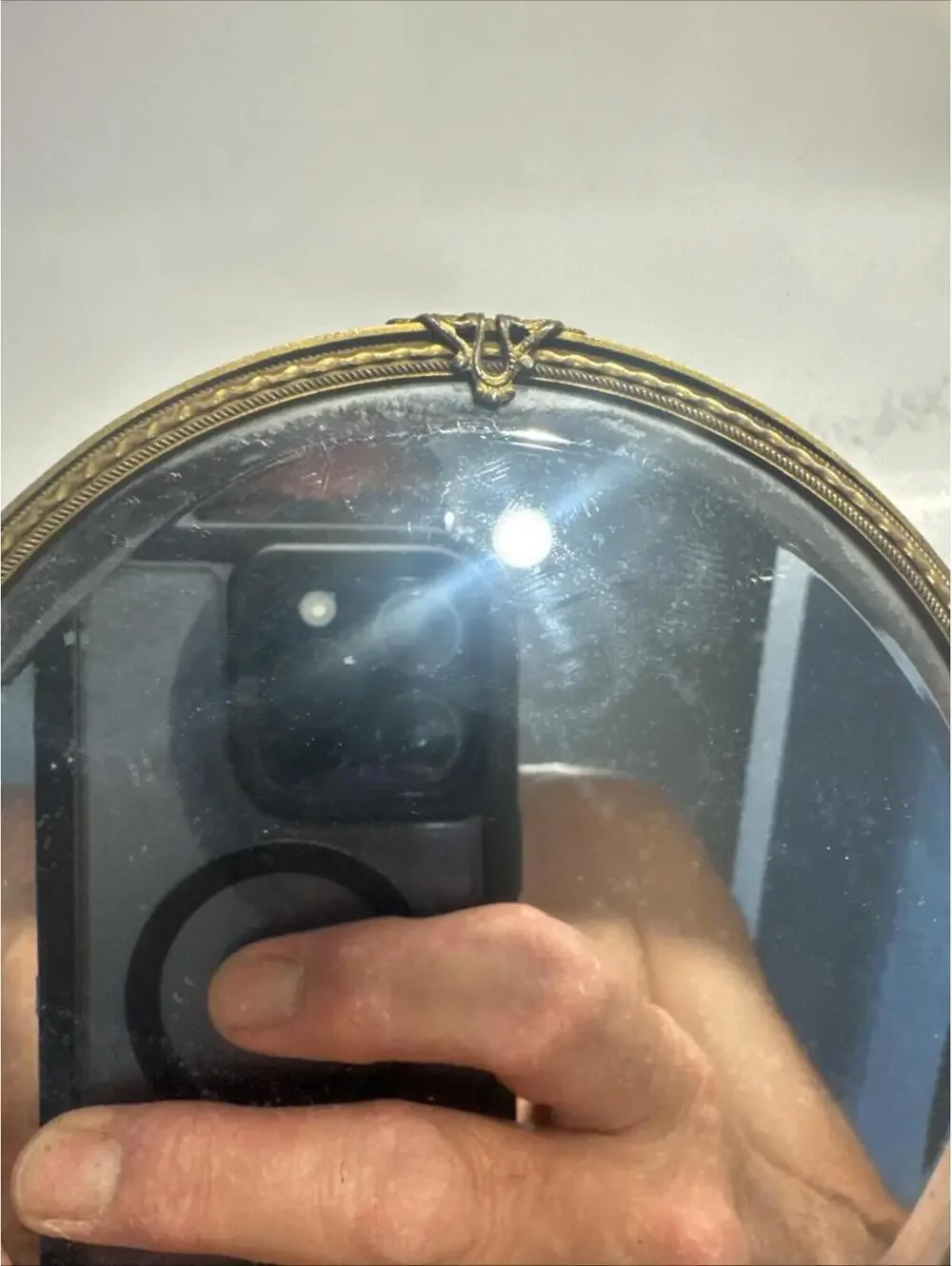 VINTAGE VANITY DRESSER HAND Mirror